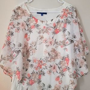Apt 9 White Floral Women's Blouse